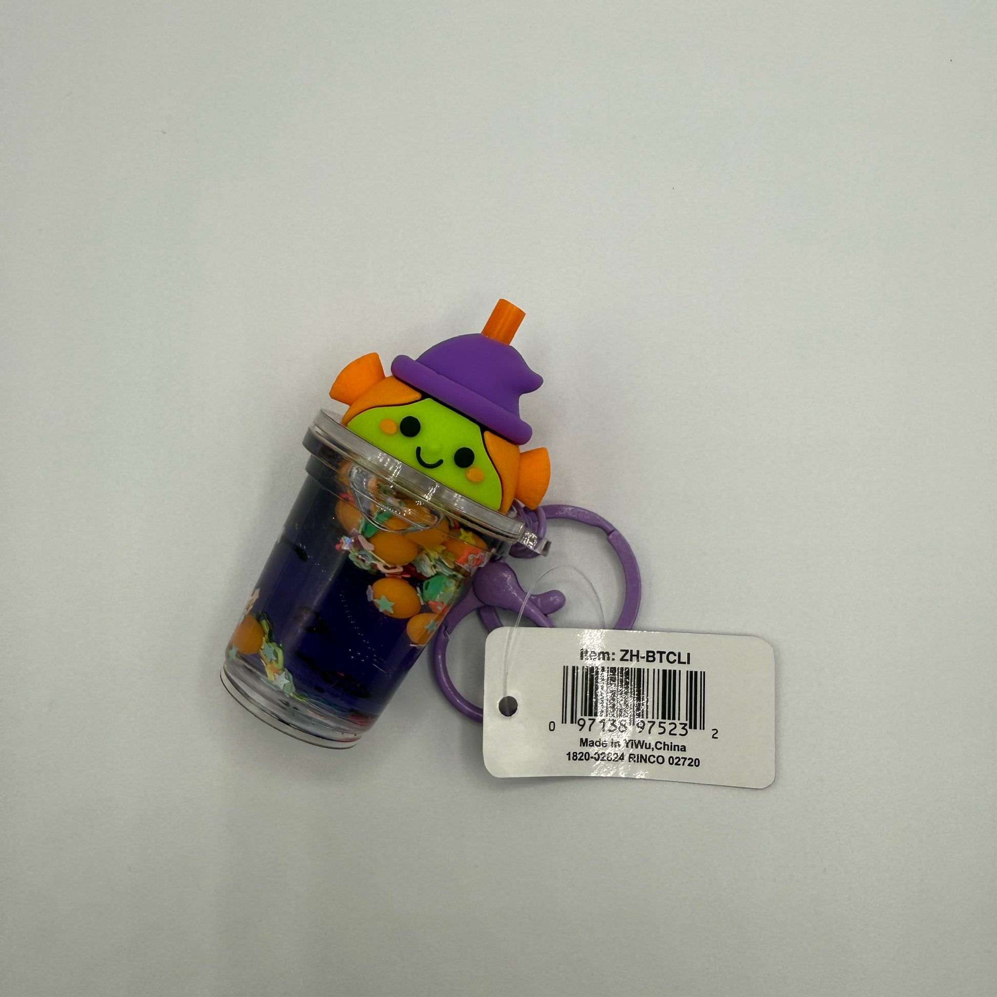 Halloween Bubble Tea Clip On 2.25" - Witch - The Puntique