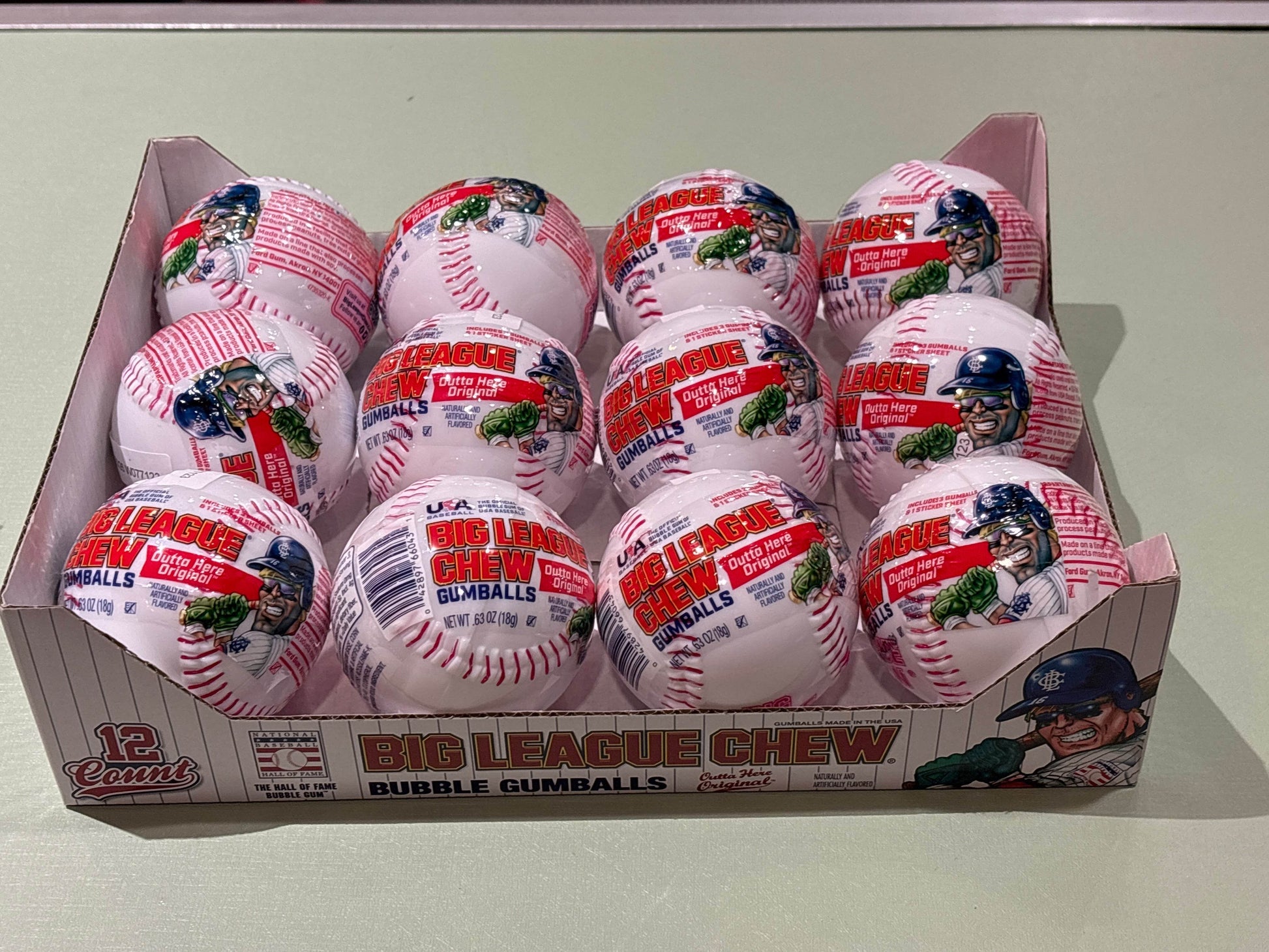 Big League Chew Baseball Gumballs - Nassau Candy
