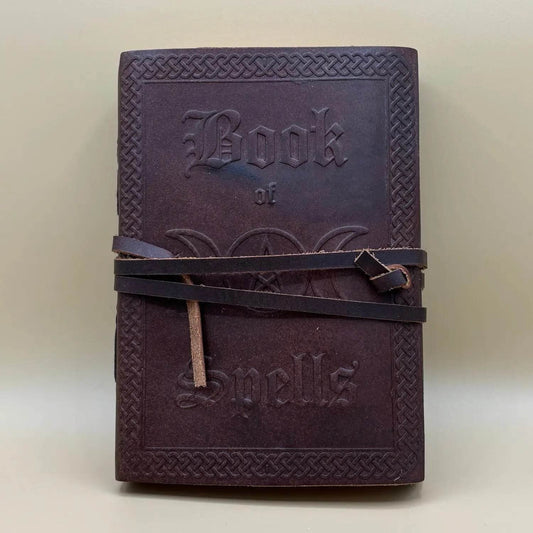 5in x 7in Leather Journal ’Book of Spells’ - szco