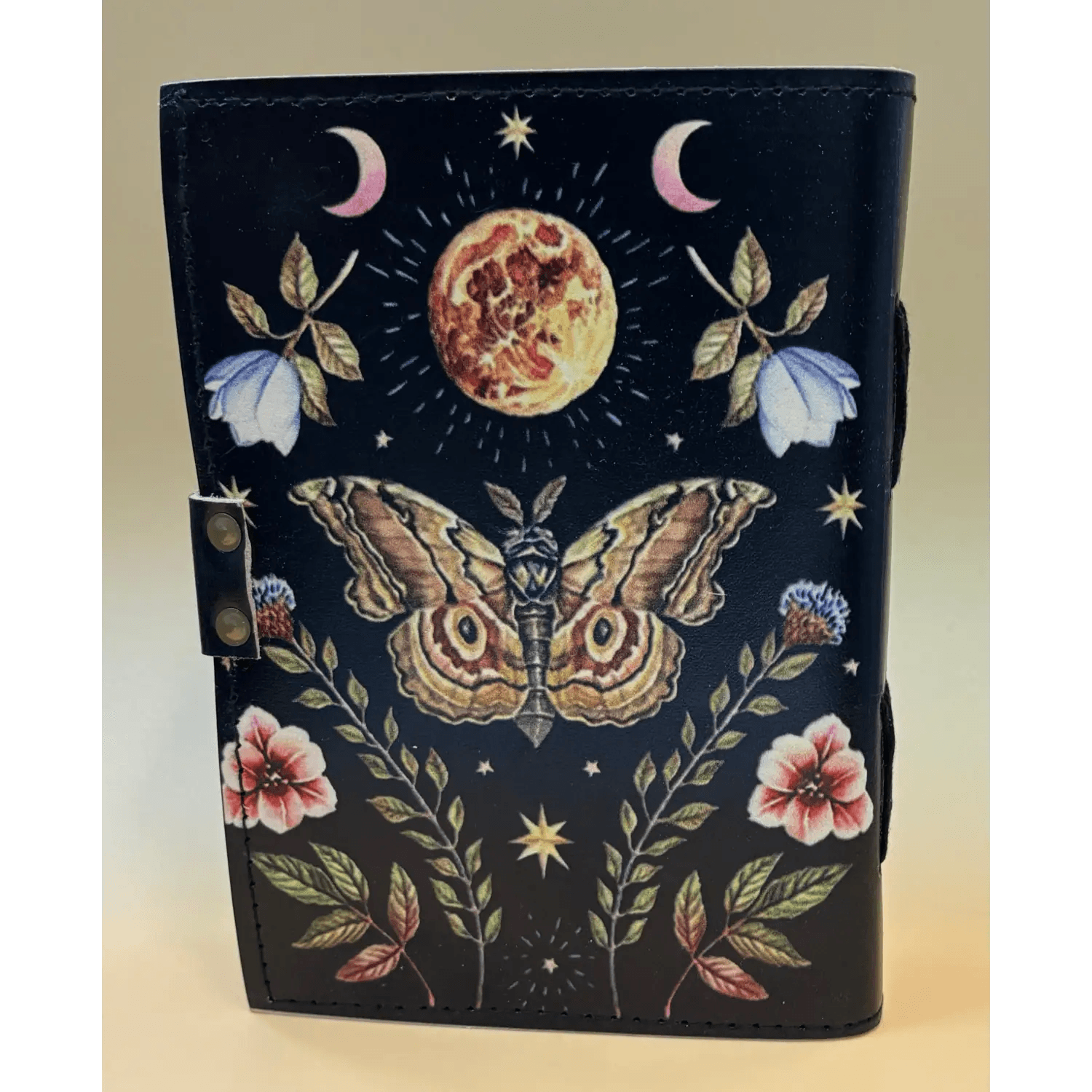 5in x 7in Leather Journal ’Lunar Moth’ - szco