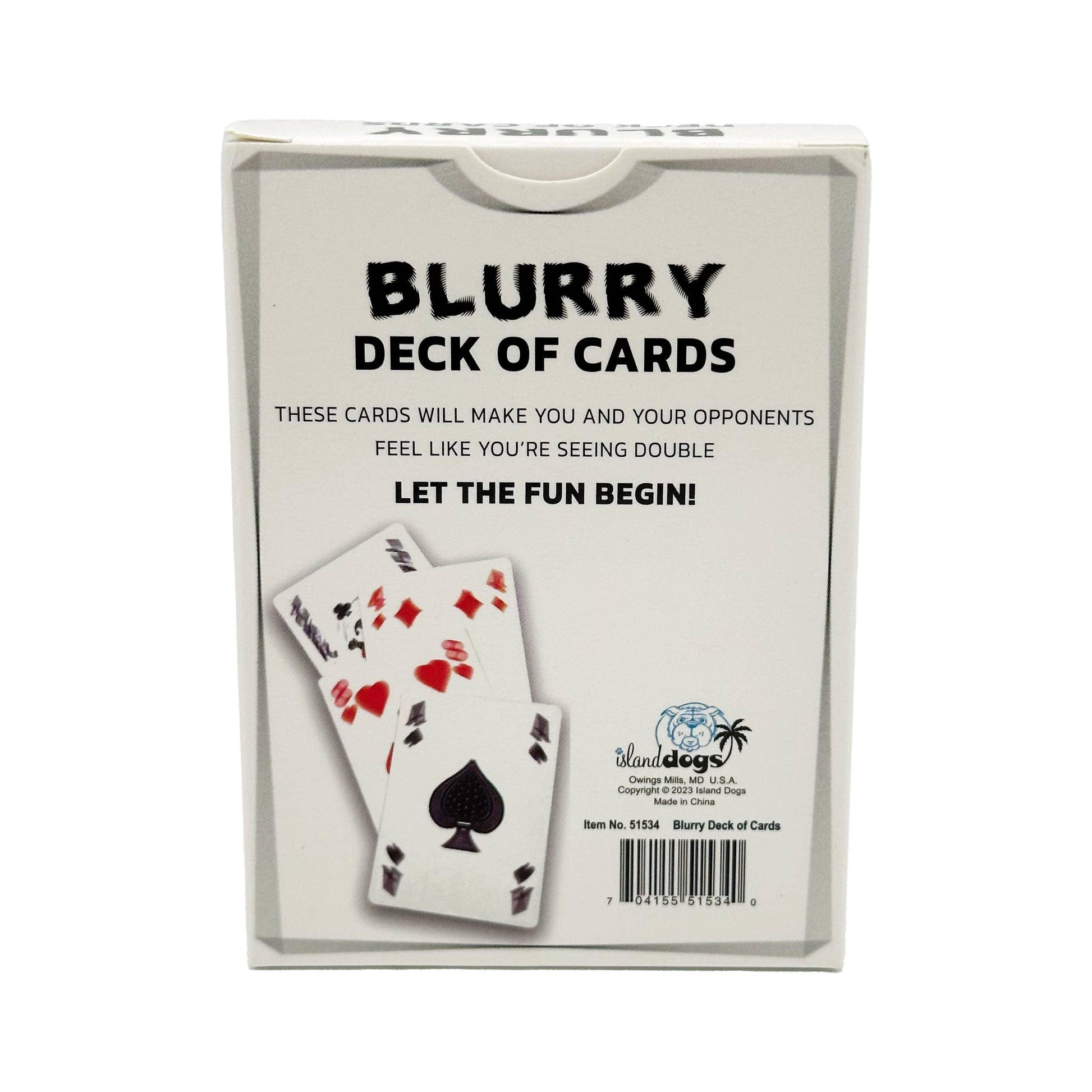 Novelty Cards - Blurry Deck of Playing Cards - - The Puntique