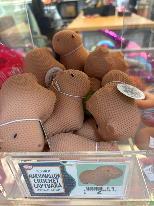 Marshmallow Crochet Capybara 3.5" - - The Puntique