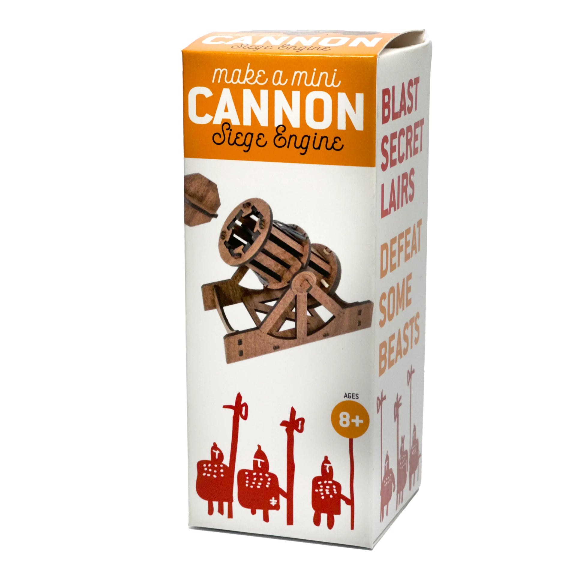 Mini Cannon : Wooden Engineering Model Building Kit - - The Puntique