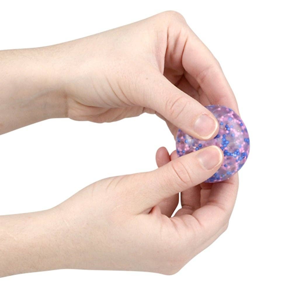 1.6" Squish Sticky Beaded Orbs Squishy Toy 24ct - LLB Toys - - The Puntique