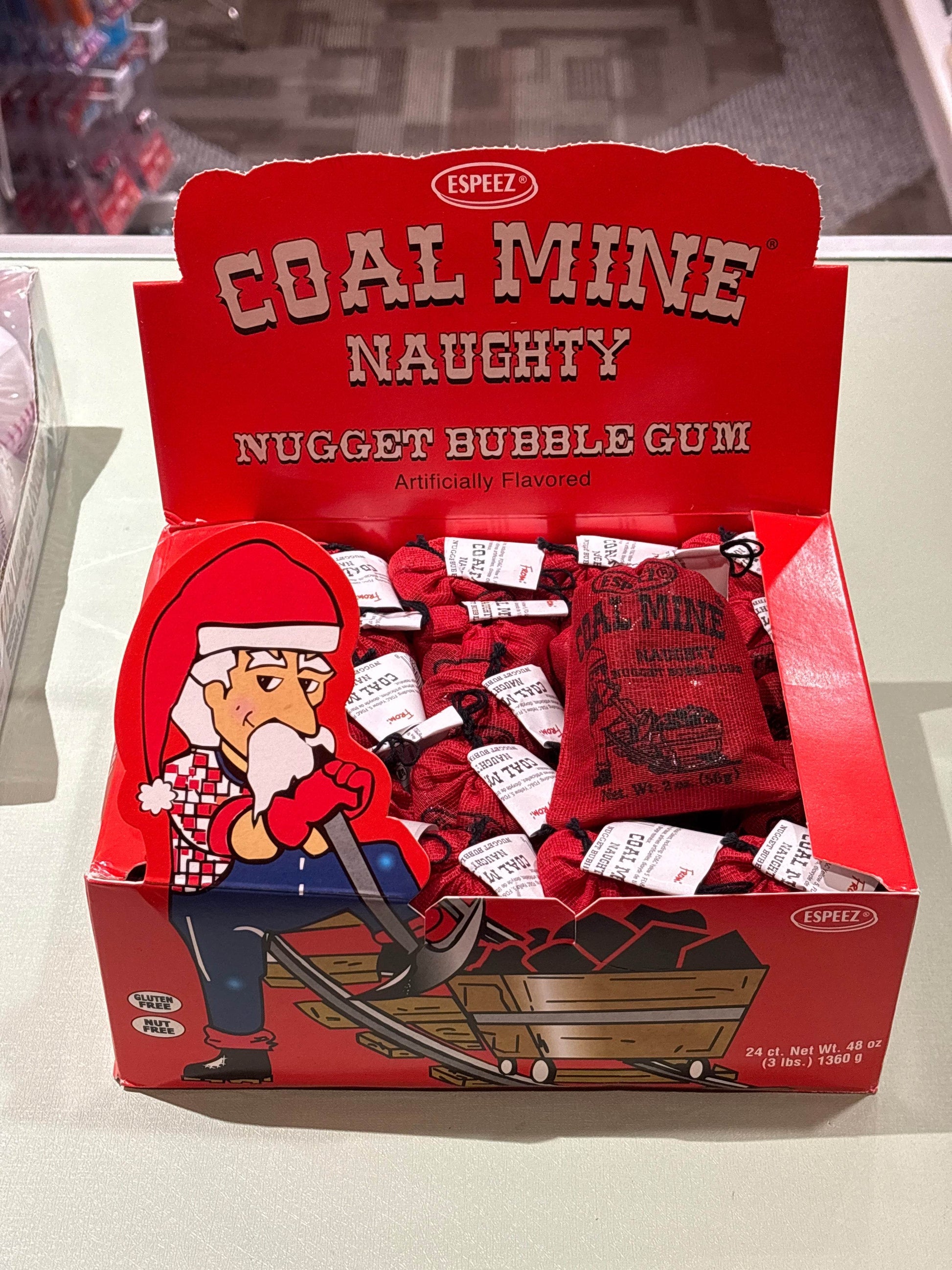 Coal Mine Naughty Nugget Bubble Gum - Nassau Candy