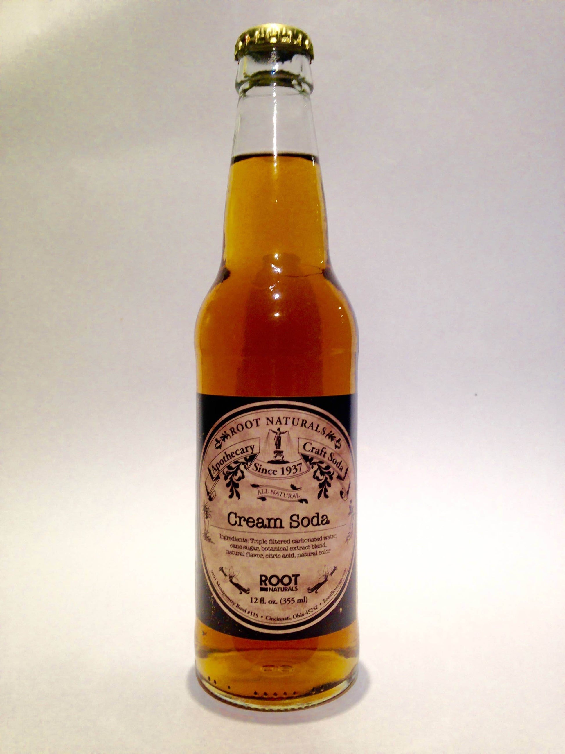 All Natural Apothecary Cream Soda, Glass Bottles - Grandpa Joe's Candy Shop