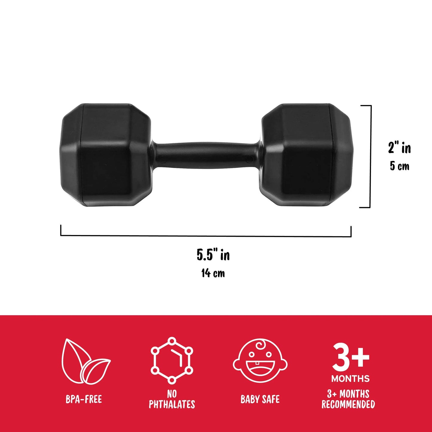 BUFF BABY - Dumbbell Rattle - - The Puntique