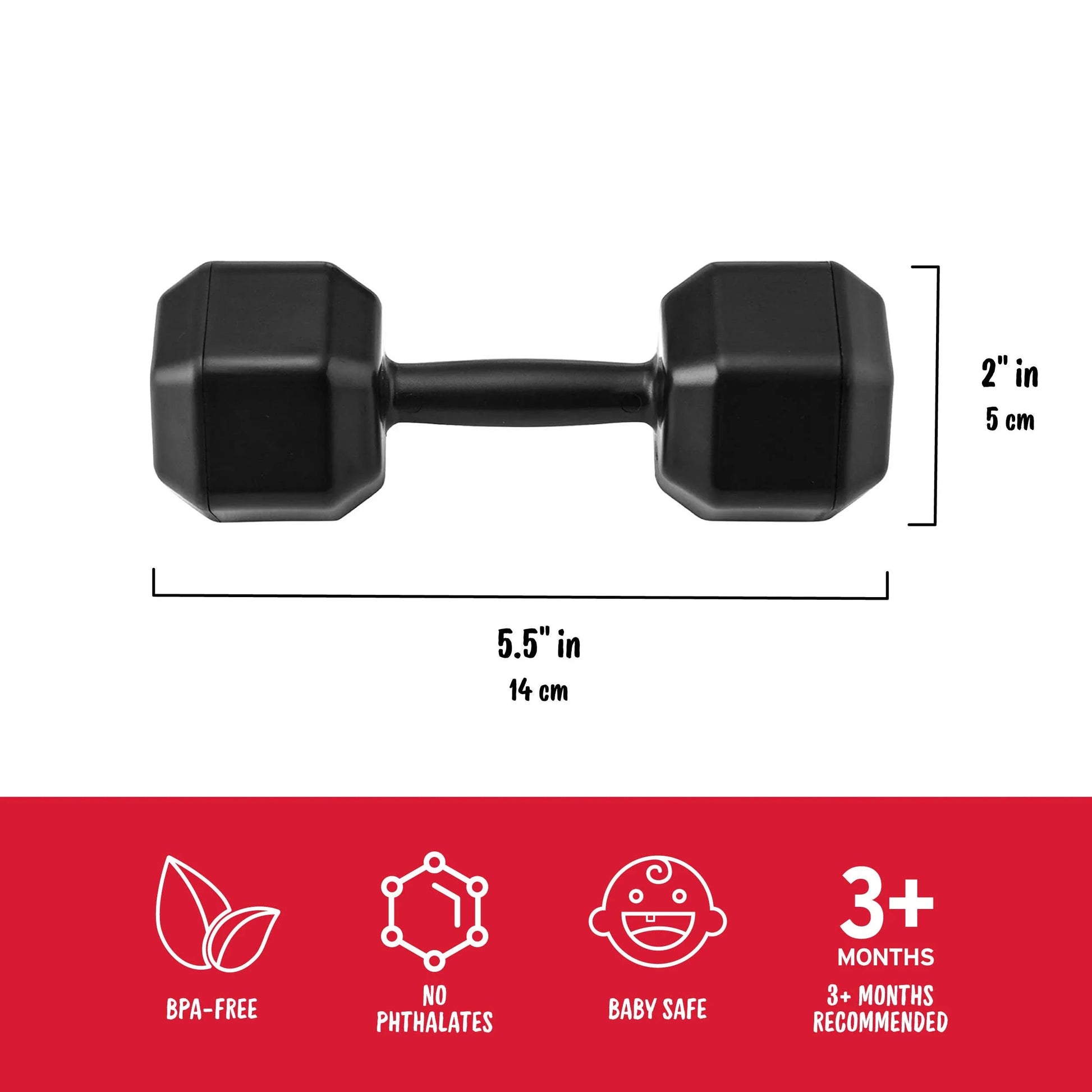 BUFF BABY - Dumbbell Rattle - - The Puntique