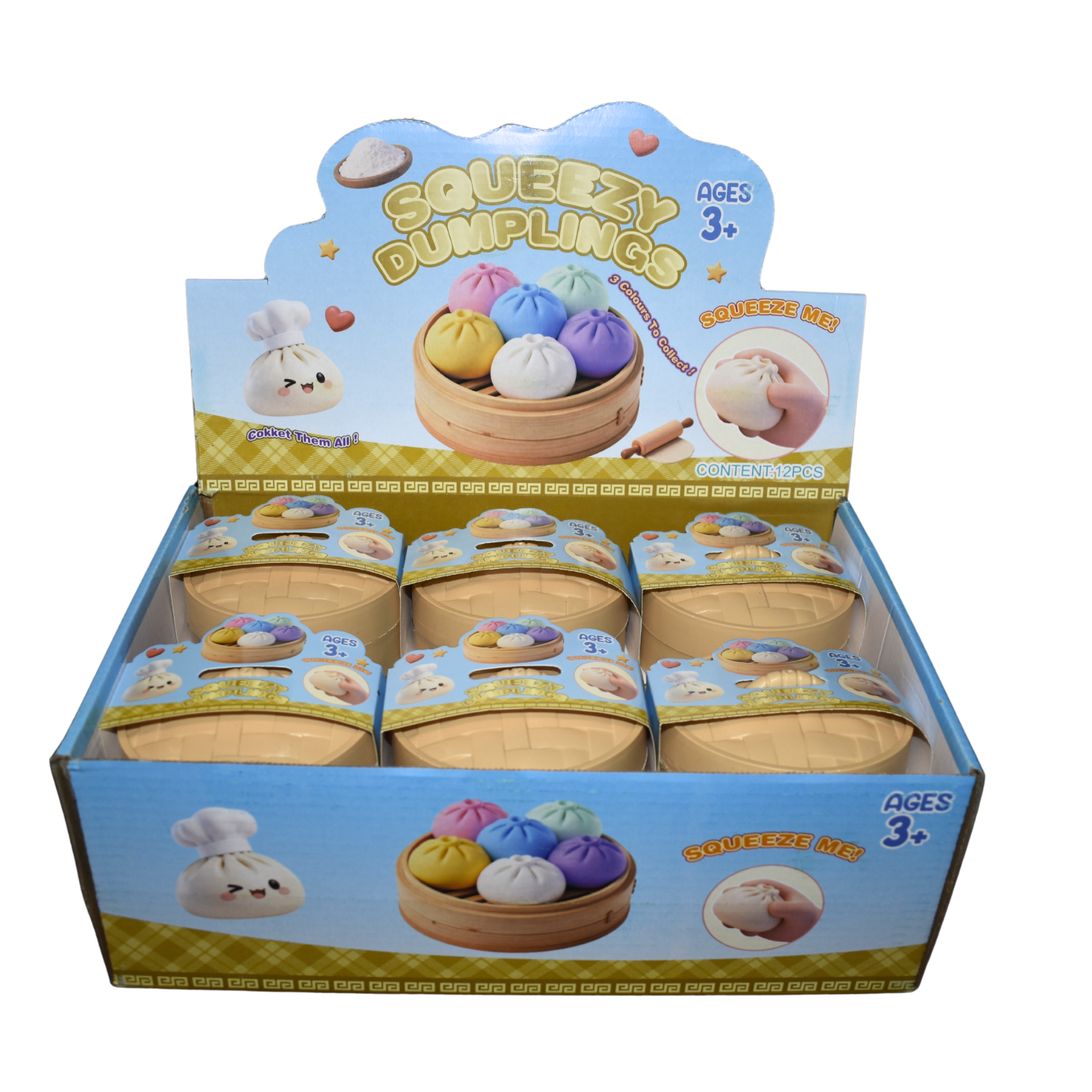 Squeezy Gel Dumpling Toy – (3.5") MSDS1 - - The Puntique