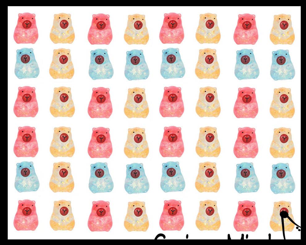 1 Capybara Cute Sugar Ball - Thick Glue/Gel Syrup Molasses - - The Puntique