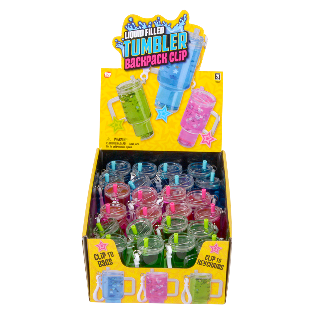 2.75" LIQUID FILLED TUMBLER BACK PACK CLIP