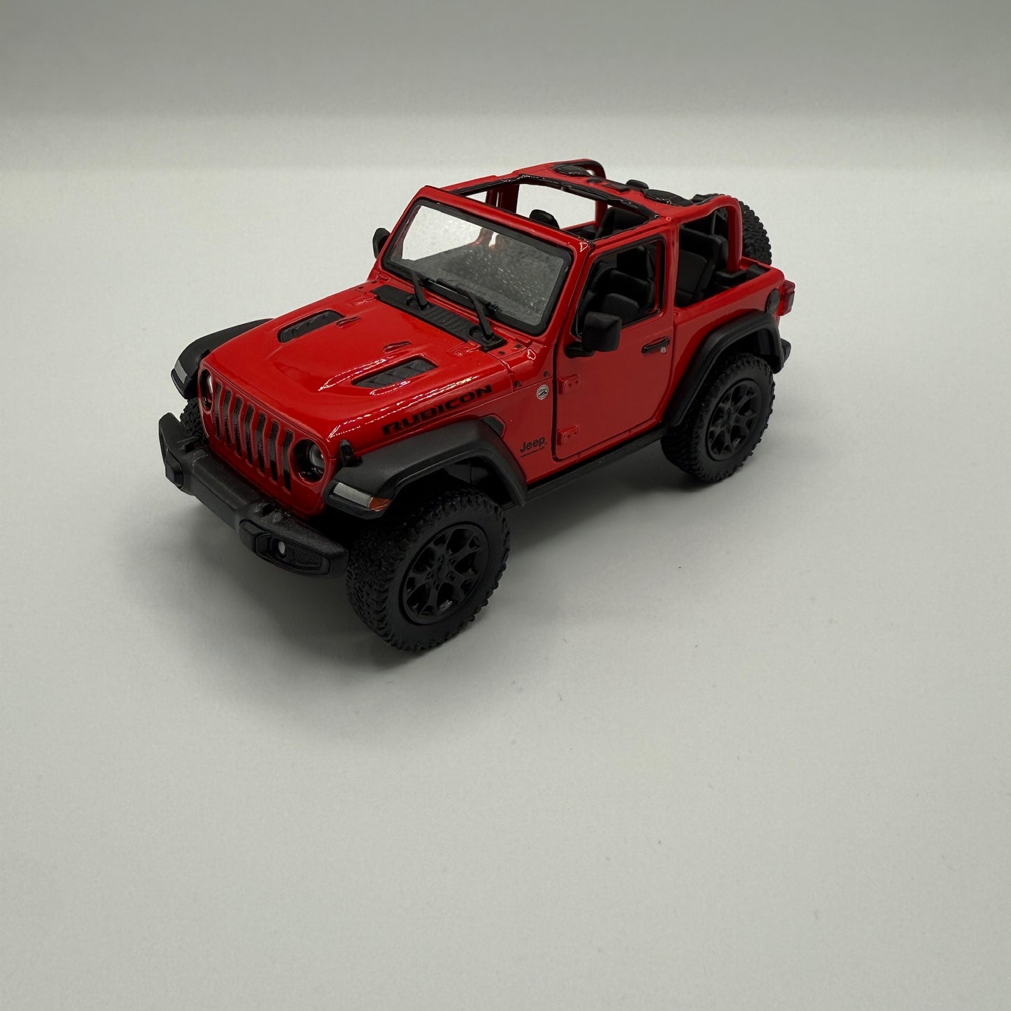 5" Diecast Pull Back 2018 Jeep Wrangler Open Top - Red - The Puntique
