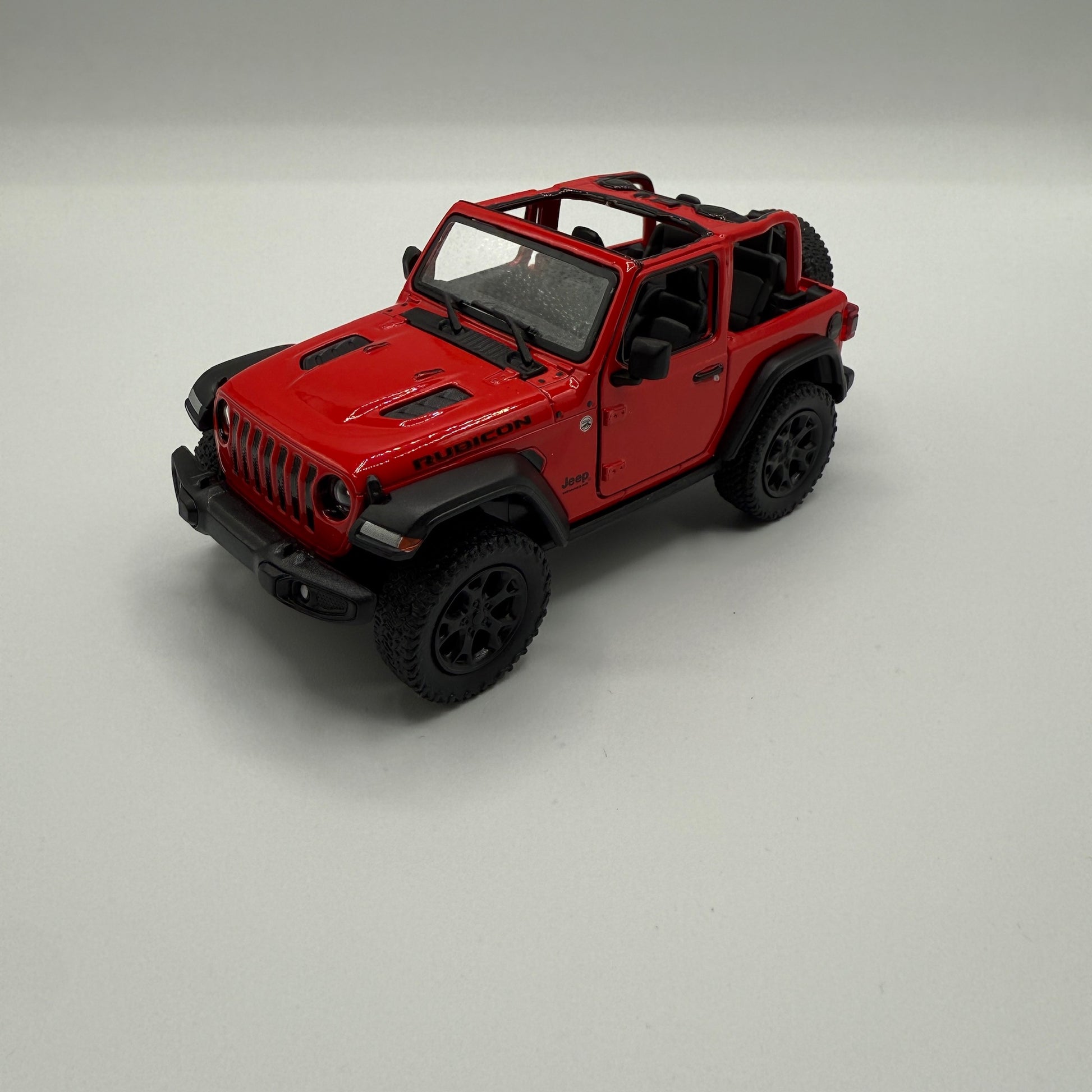 5" Diecast Pull Back 2018 Jeep Wrangler Open Top - Red - The Puntique