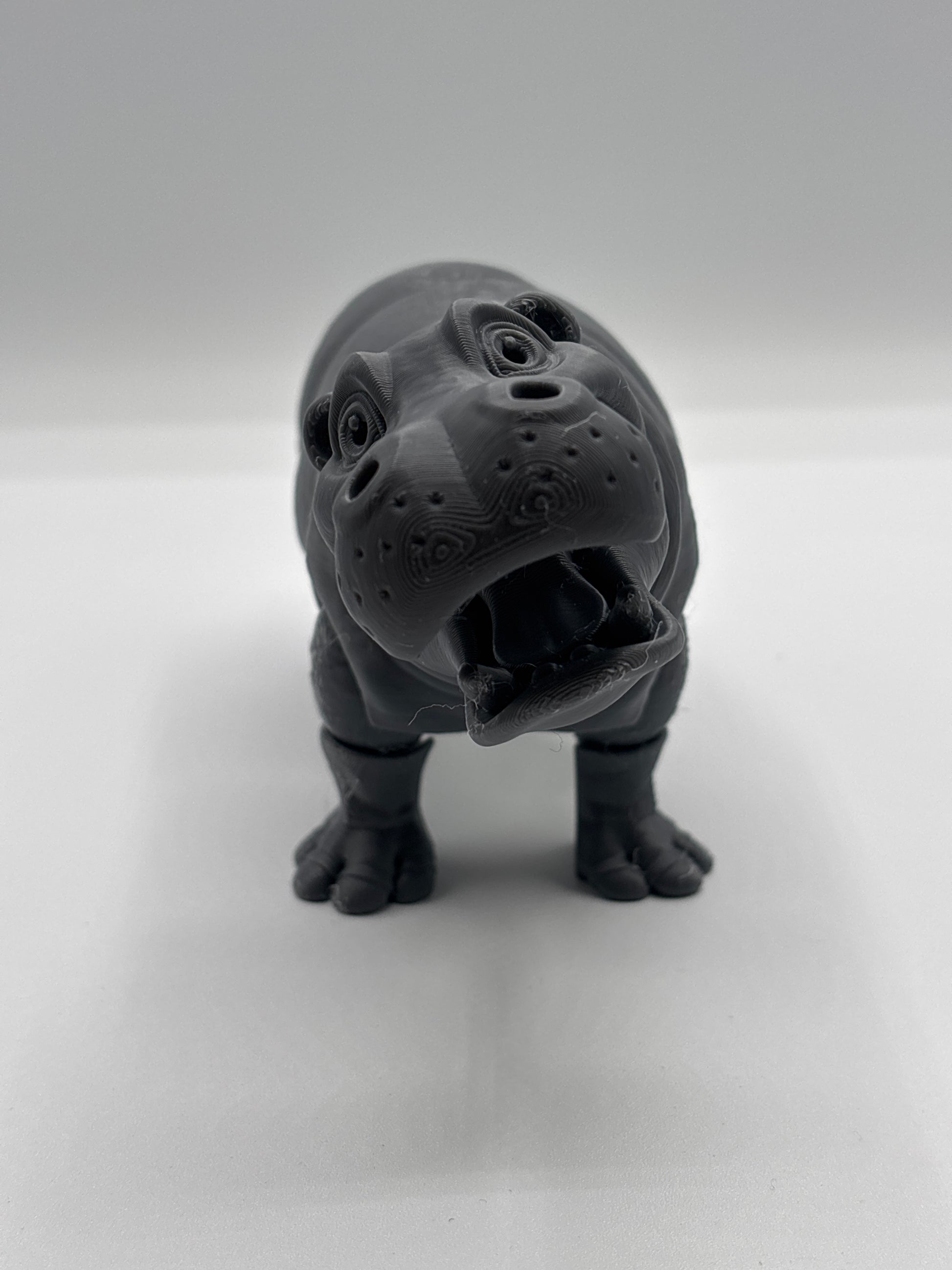 8” 3D printed articulated Hippo - - The Puntique