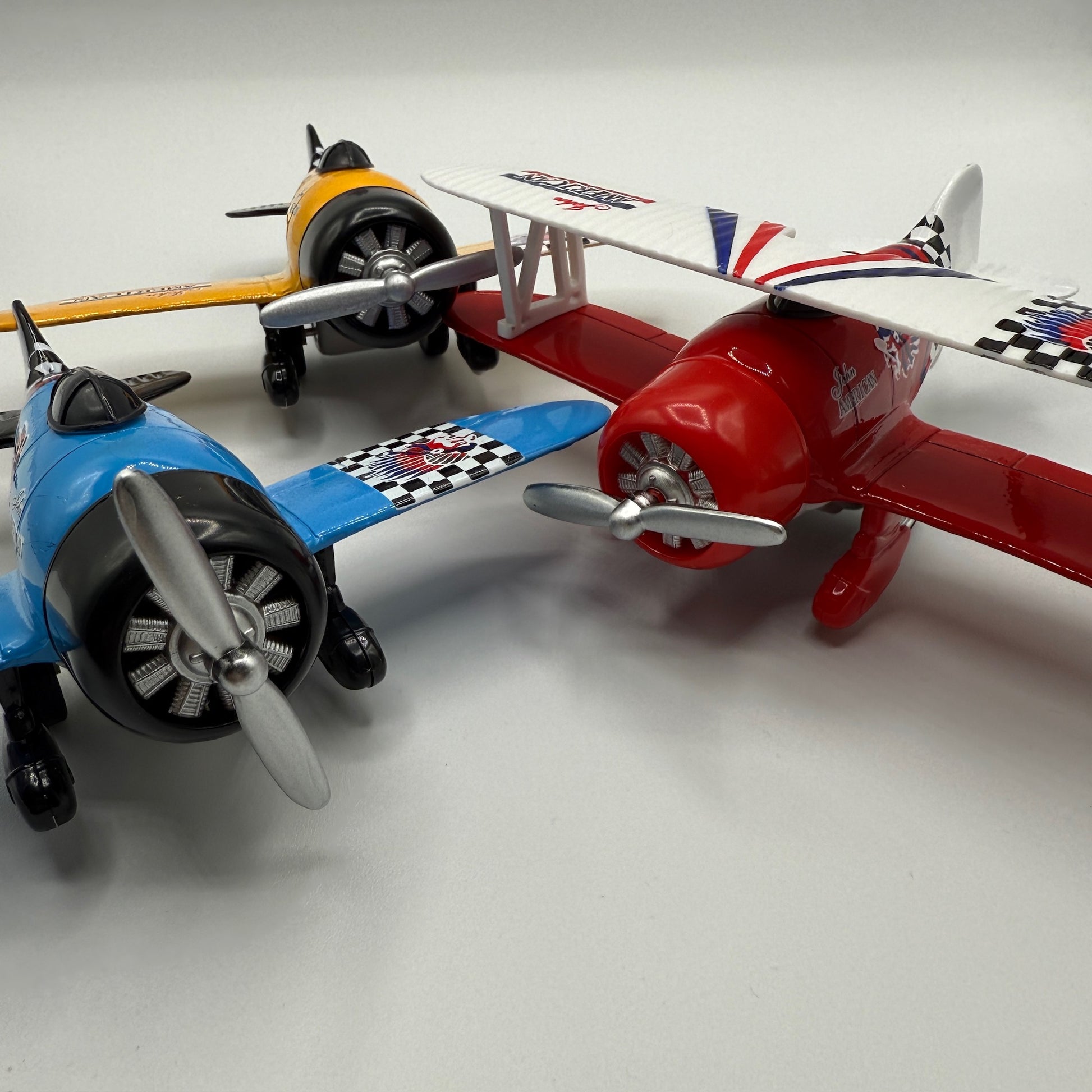 6.5" Diecast Pull Back Classic Wing Airplane - - The Puntique