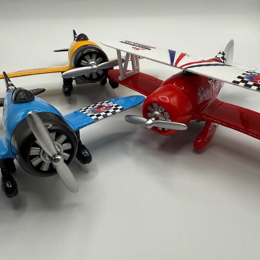 6.5" Diecast Pull Back Classic Wing Airplane - - The Puntique
