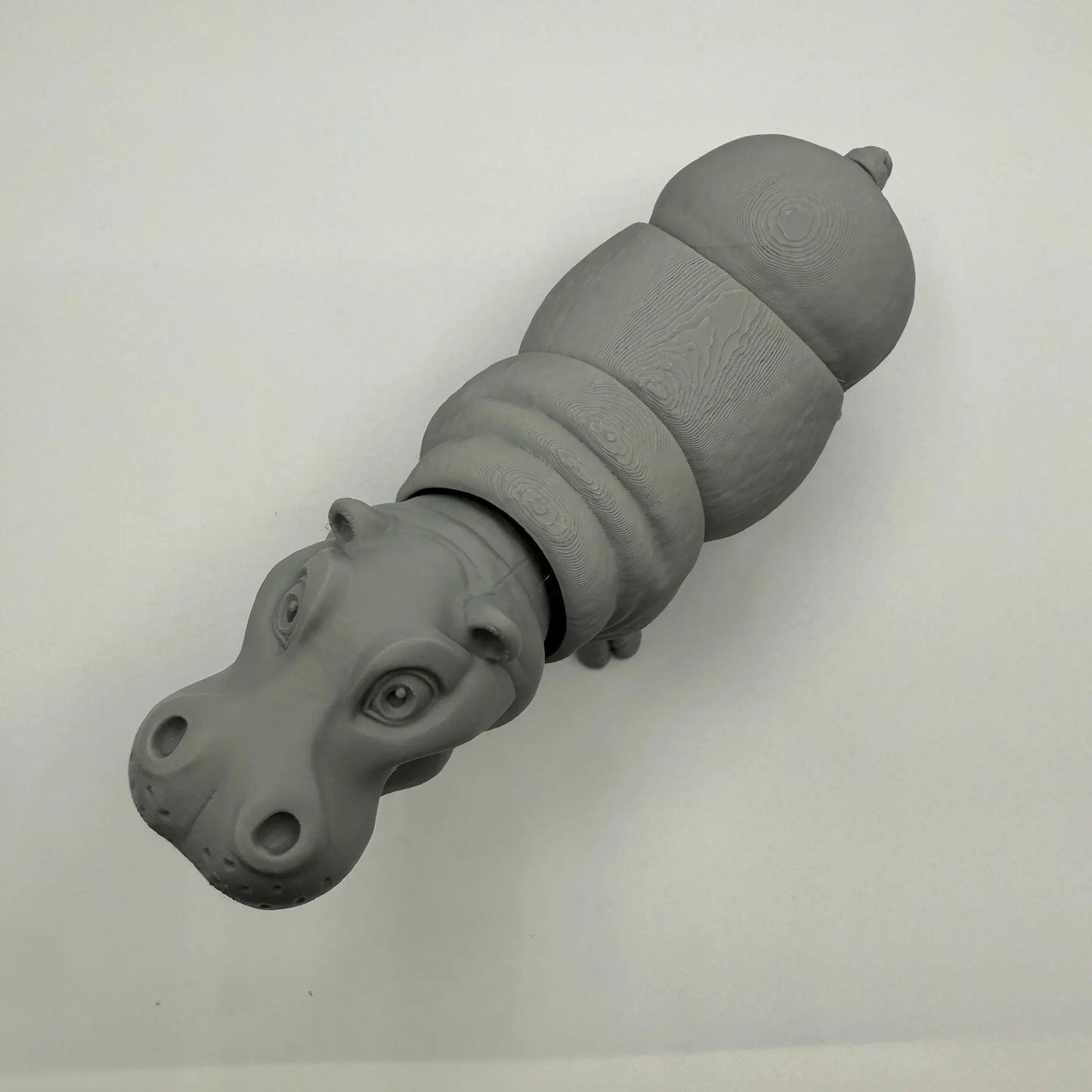 8” 3D printed articulated Hippo - - The Puntique