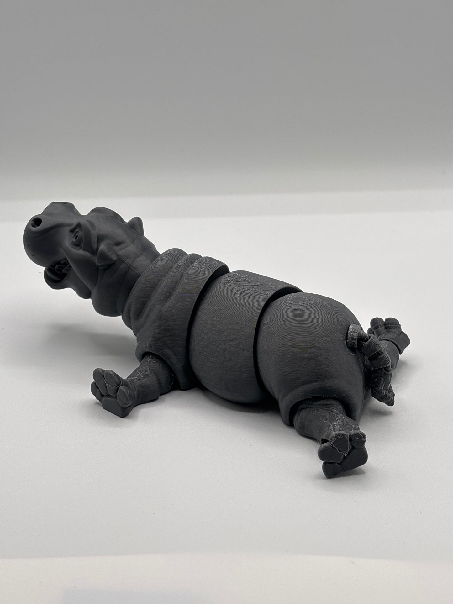 8” 3D printed articulated Hippo - - The Puntique