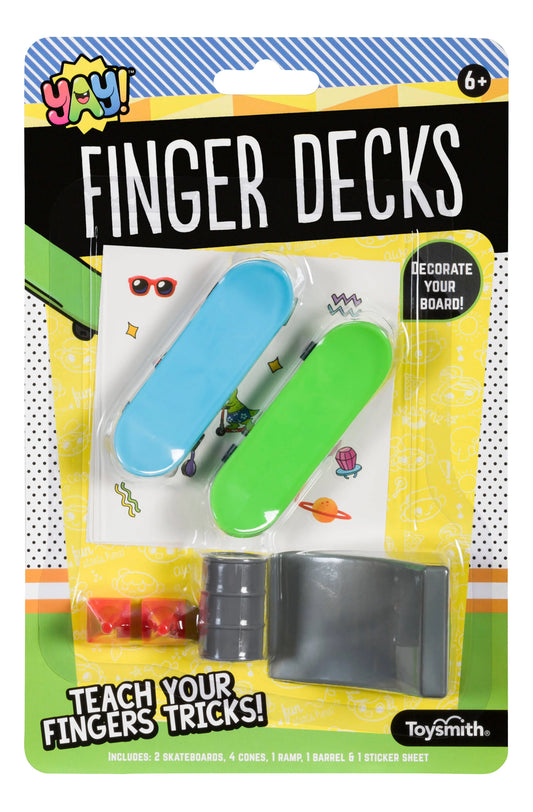 Yay! Finger Decks (Skateboards) Fun Kit, Decorate And Play - - The Puntique