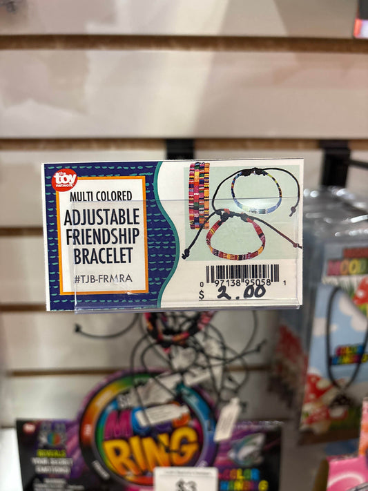 Multi Colored Rainbow Adjustable Friendship Bracelet - The Toy Network