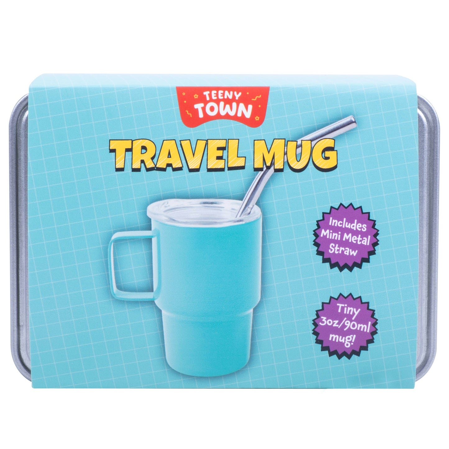Teeny Town Mini Travel Mug & Straw – Novelty Gift - - The Puntique