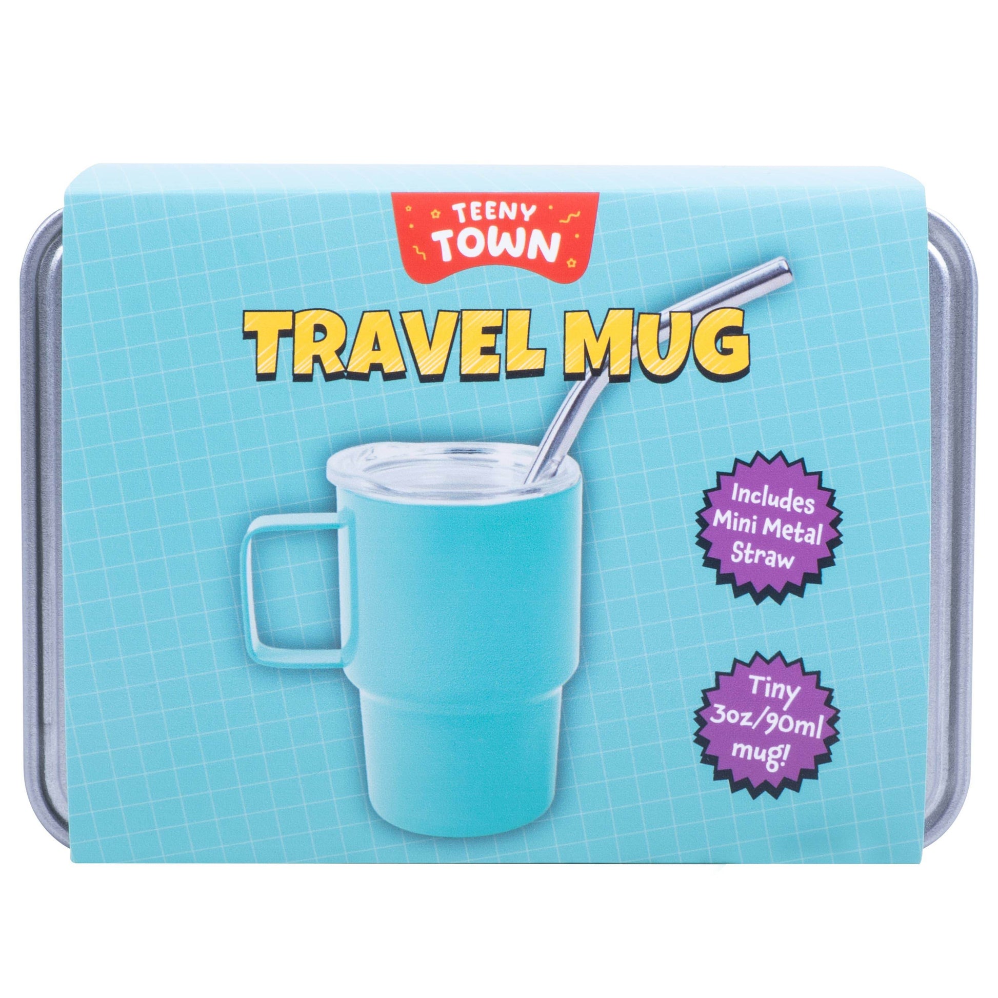 Teeny Town Mini Travel Mug & Straw – Novelty Gift - - The Puntique