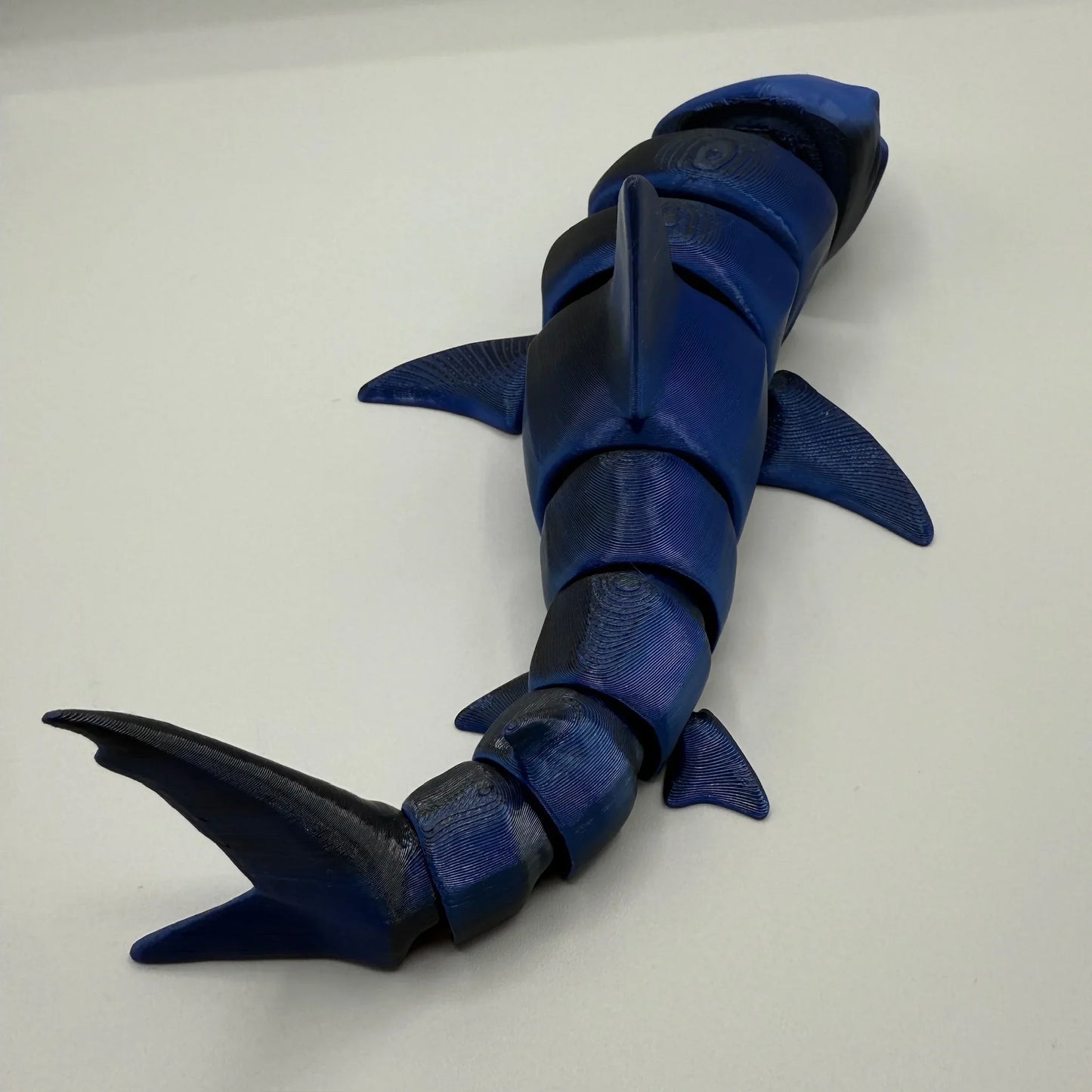 10” 3D printed articulated Shark - - The Puntique