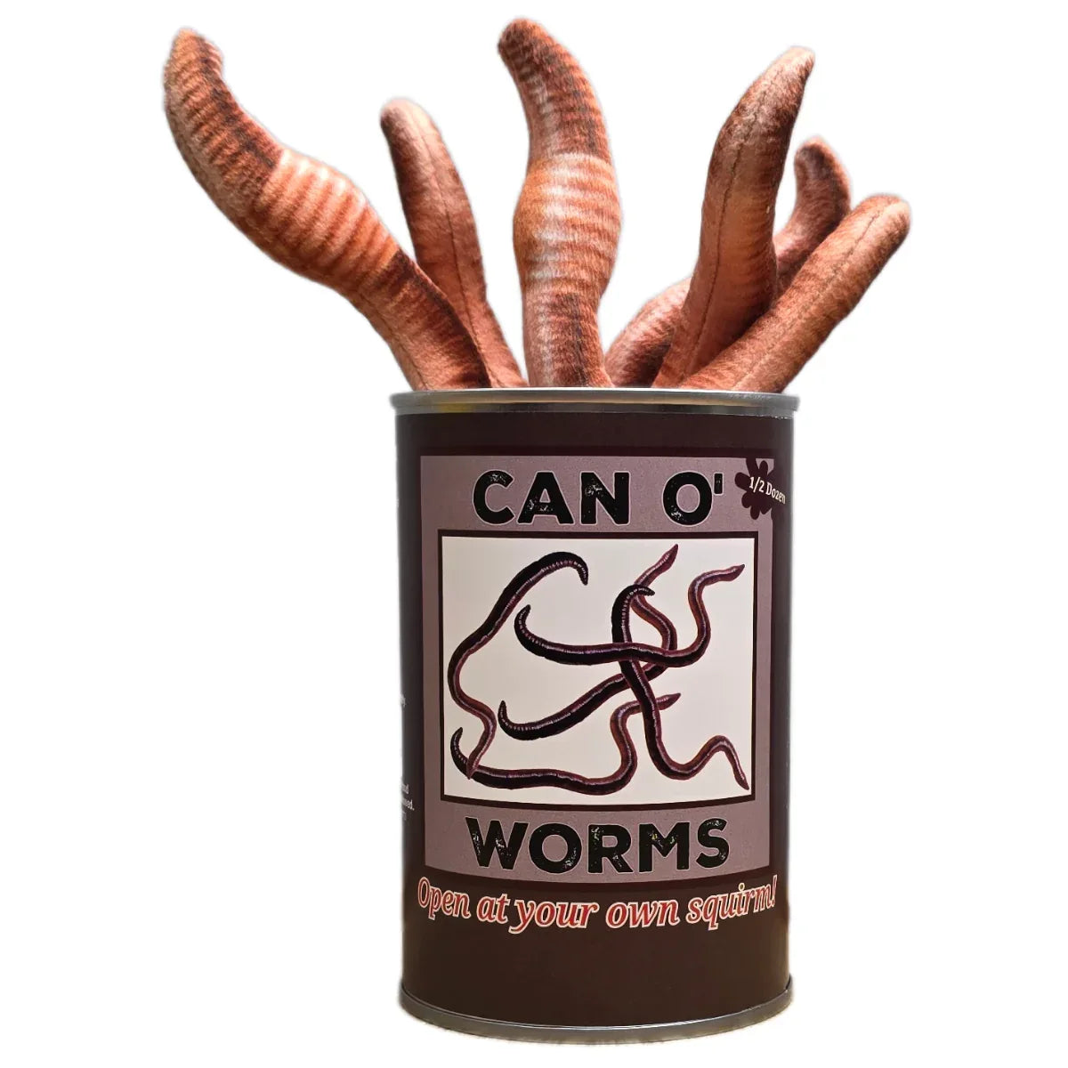 Can O' Worms - EcoFriendly Plush Gift for Fishermen w/Jokes - - The Puntique