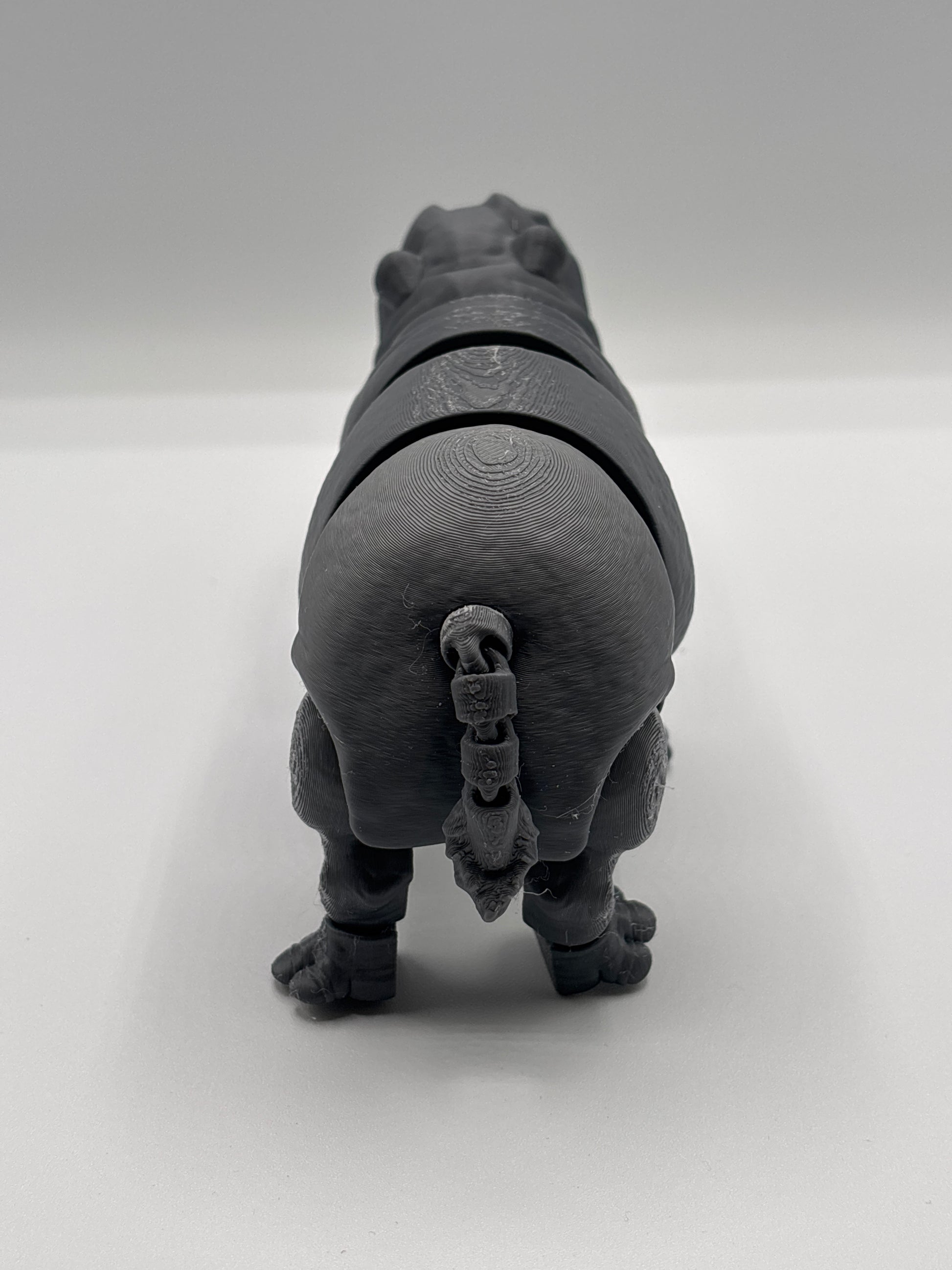 8” 3D printed articulated Hippo - - The Puntique