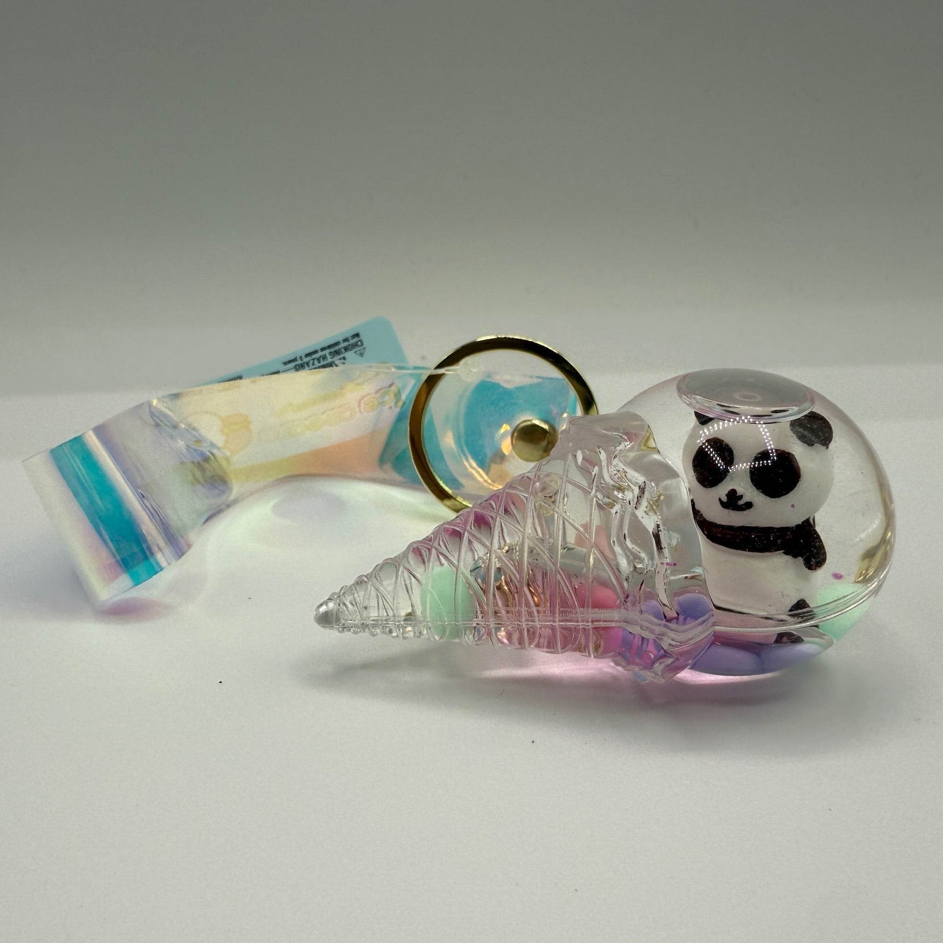 2.5 in Kawaii Animal Ice Cream Liquid Clip on - Panda - The Puntique