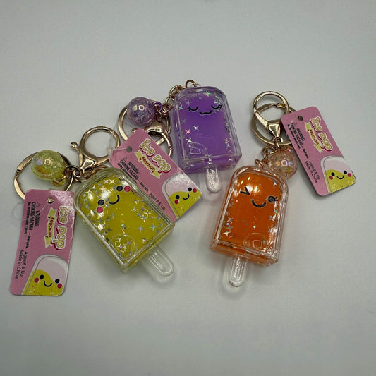 2.5 in Kawaii Ice Pop Glitter Liquid Clip on - - The Puntique