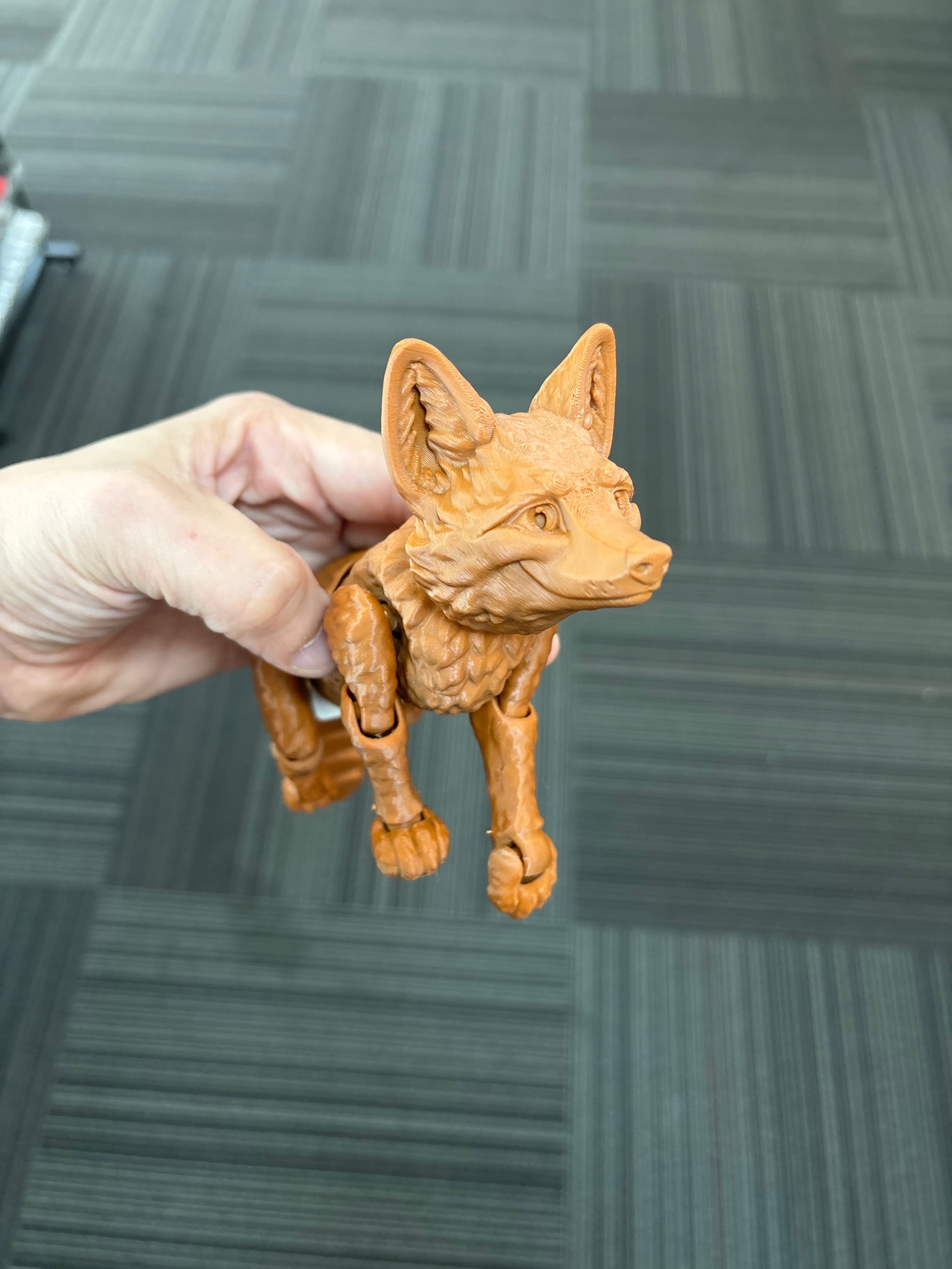 9” 3D printed articulated Fox - - The Puntique