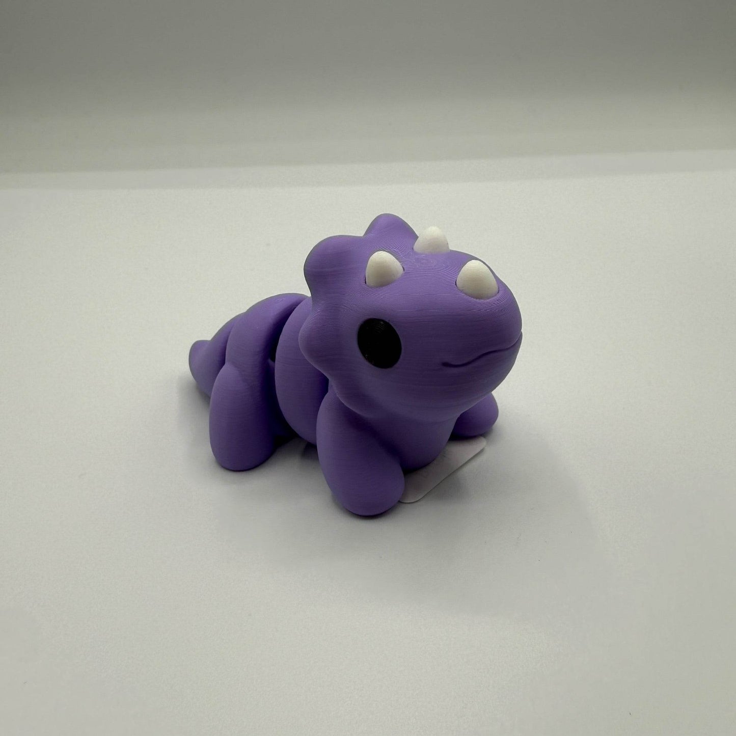 Medium 3D Figures POS - Purple Triceratops - The Puntique
