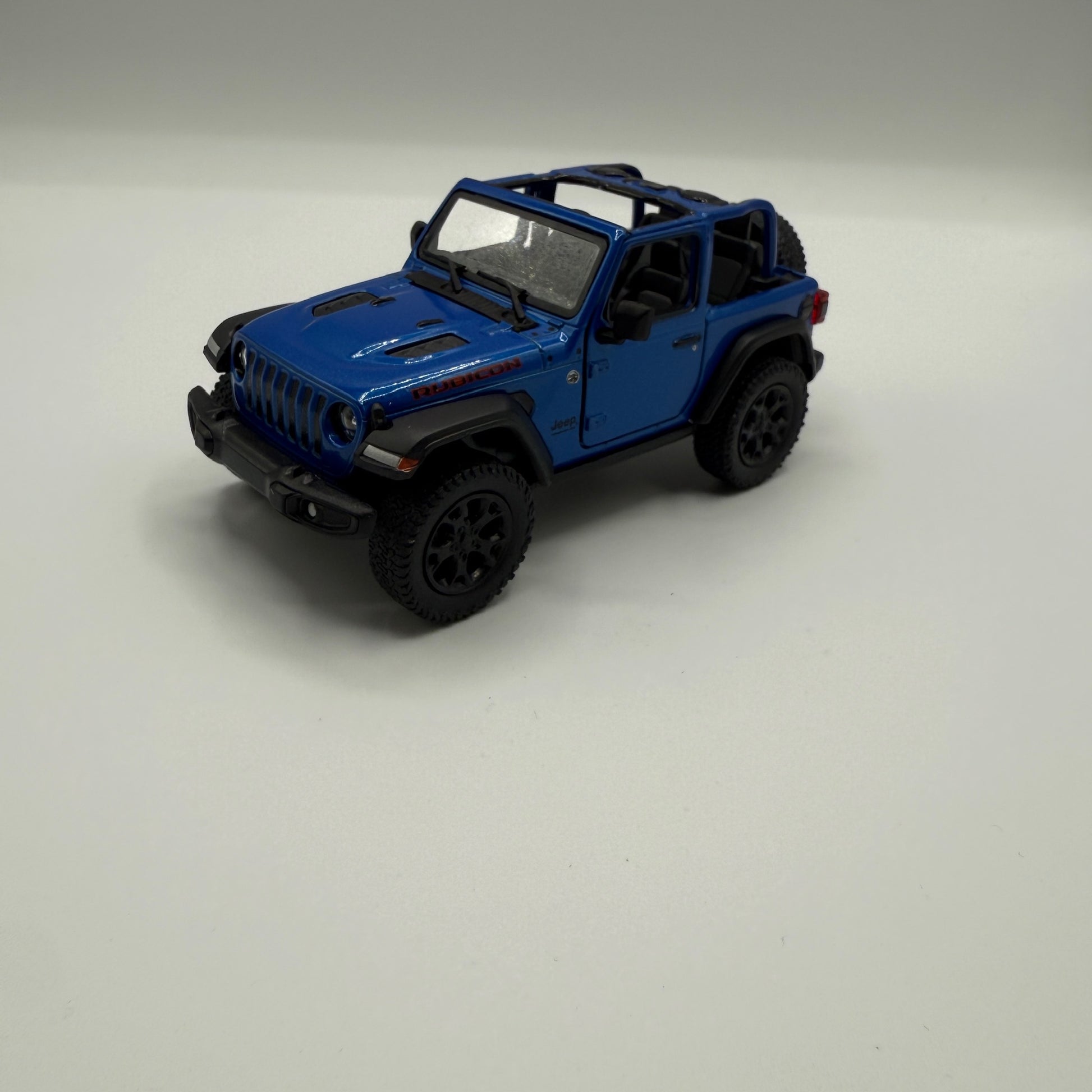 5" Diecast Pull Back 2018 Jeep Wrangler Open Top - Blue - The Puntique