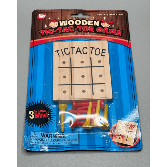 Classic Wooden Tic-Tac-Toe Game with Pegs - The Toy Network