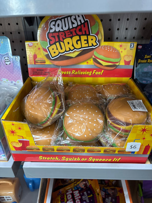 3.25" Squish and Stretch Hamburger - - The Puntique