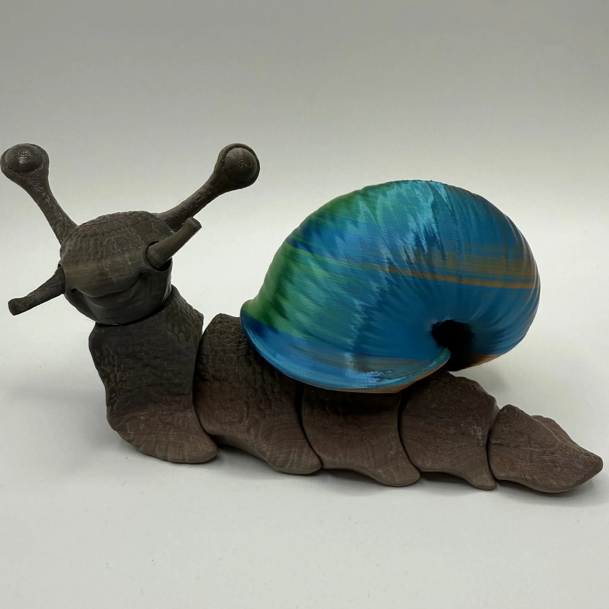 9” 3D printed articulated Snails - Shell - The Puntique
