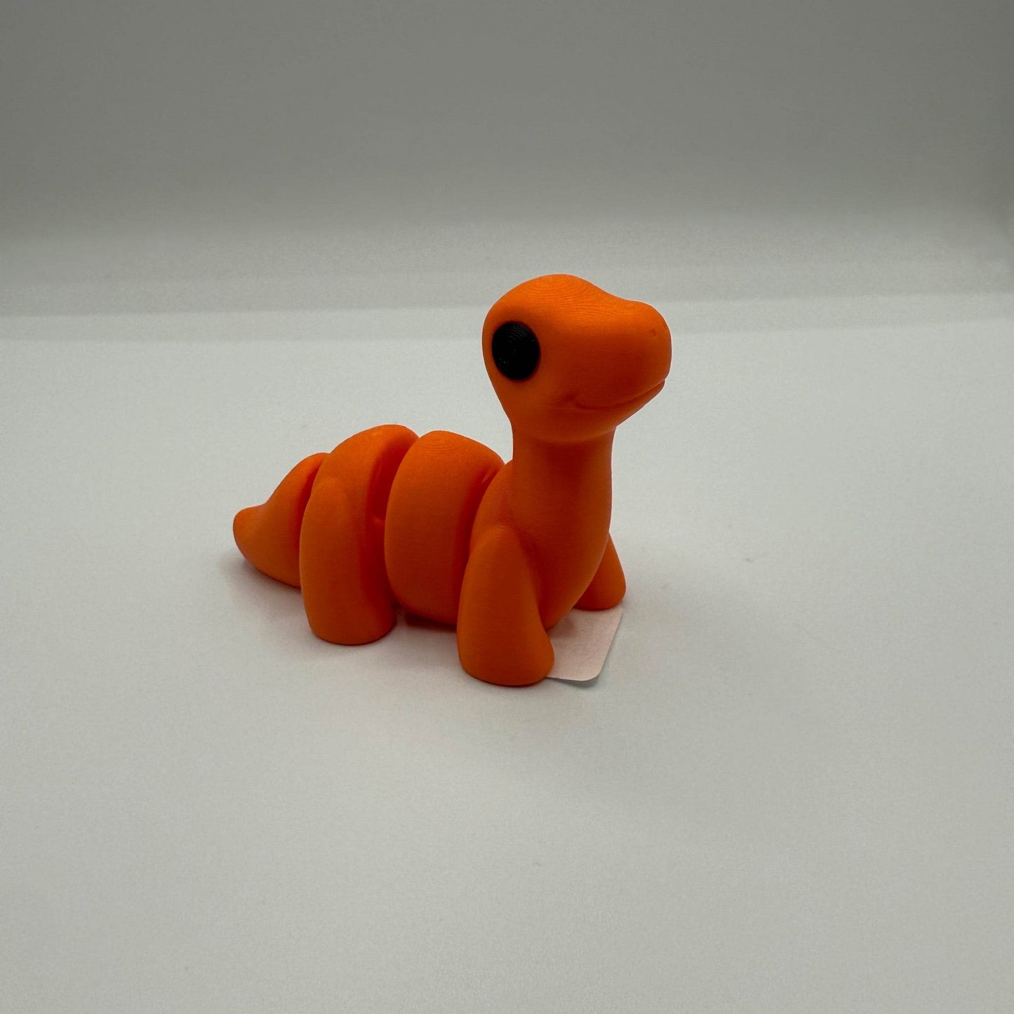 Medium 3D Figures POS - Orange Brontosaurus - The Puntique