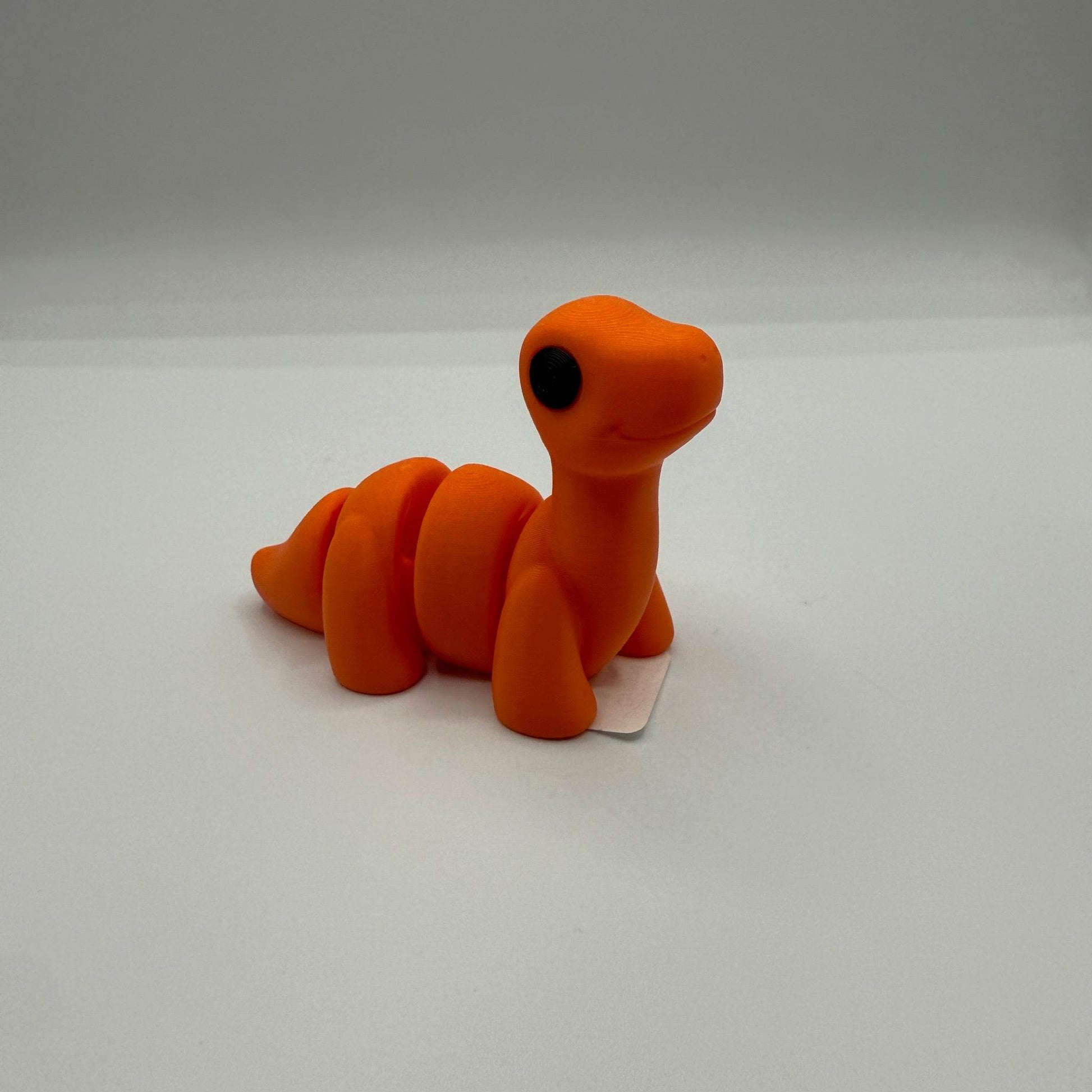 Medium 3D Figures POS - Orange Brontosaurus - The Puntique