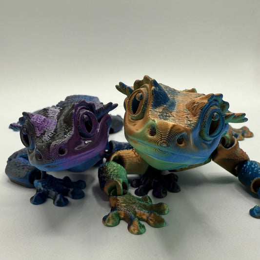 10” 3D printed articulated Crested Gecko - - The Puntique