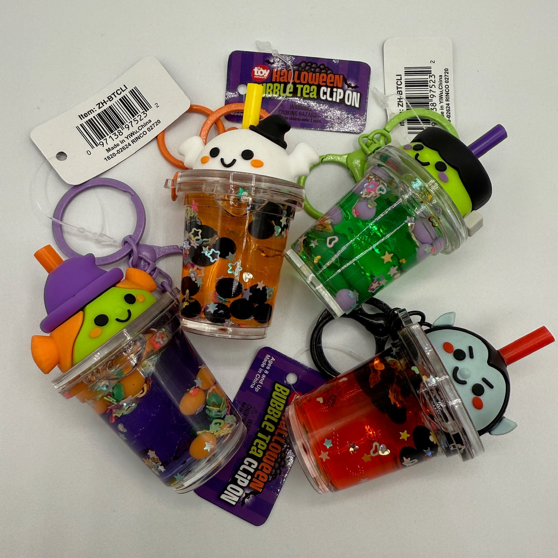 Halloween Bubble Tea Clip On 2.25" - - The Puntique