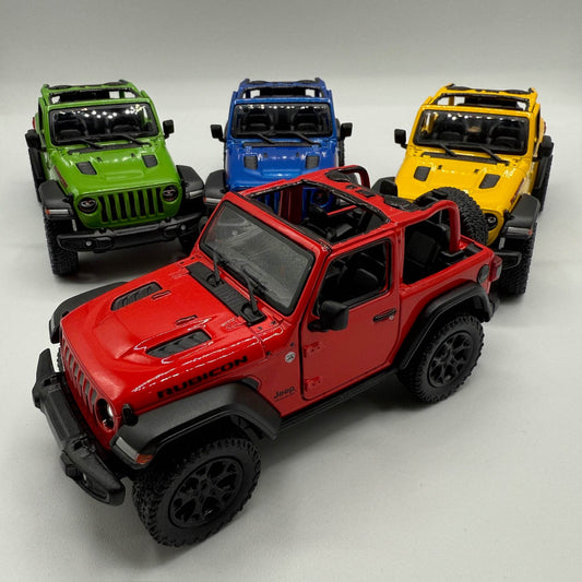 5" Diecast Pull Back 2018 Jeep Wrangler Open Top - - The Puntique