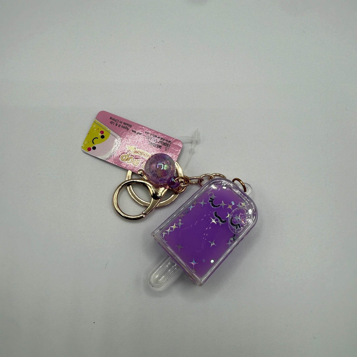 2.5 in Kawaii Ice Pop Glitter Liquid Clip on - Purple - The Puntique