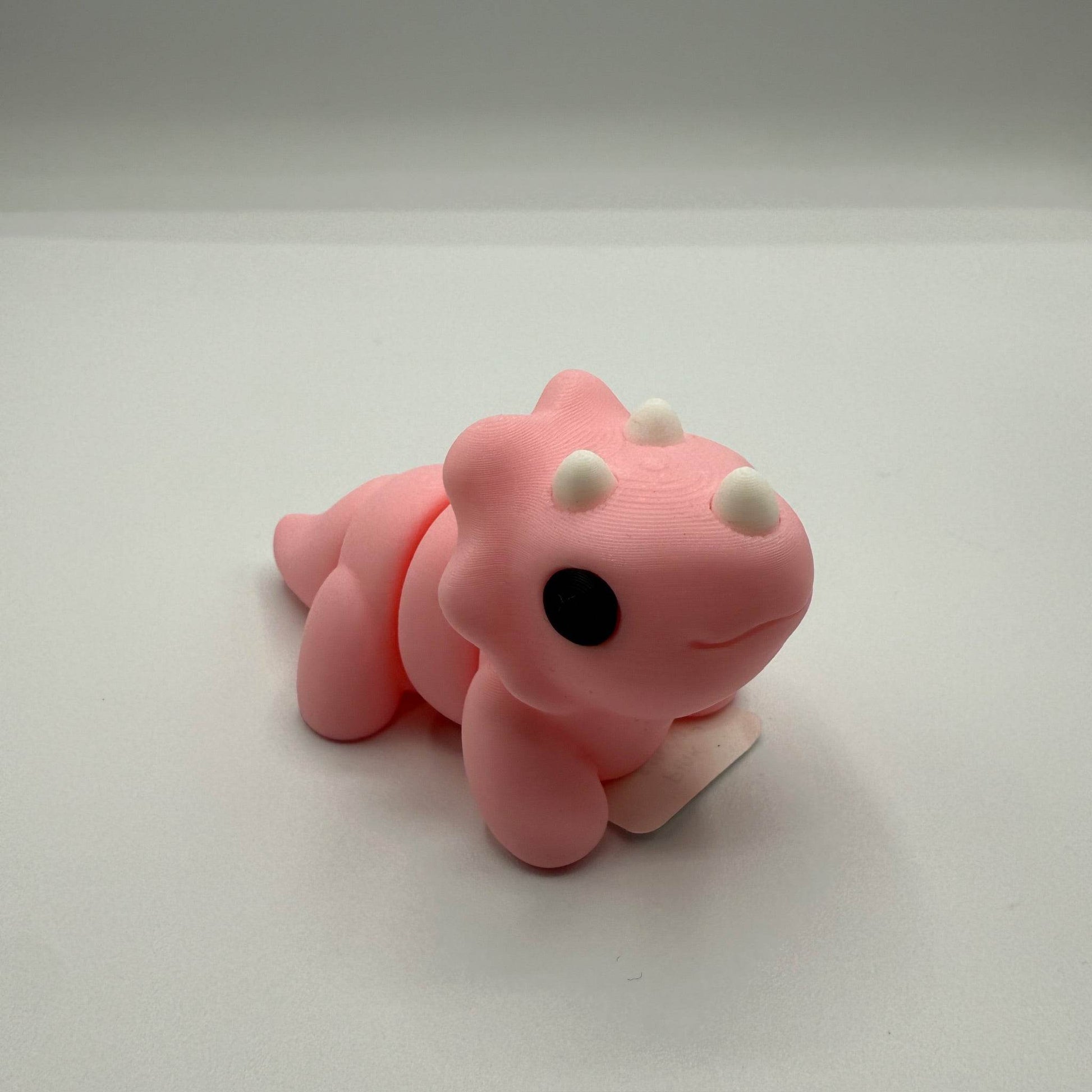 Medium 3D Figures POS - Pink Triceratops - The Puntique