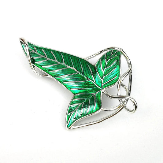 Elf Green Leaves of Lorien Brooch Pin Tolkien Tree Enamel Badge Costume Jewelry - Aliexpress