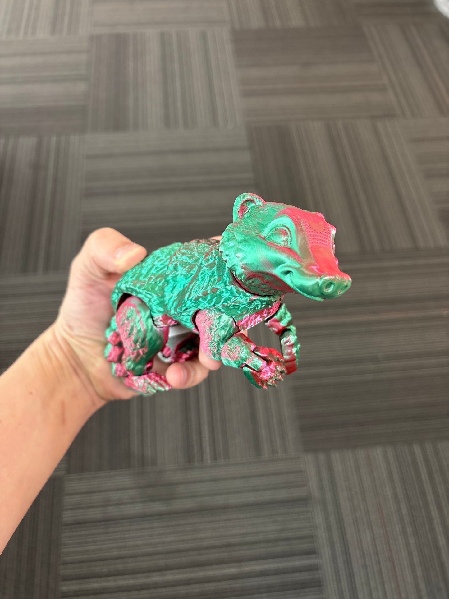 7” 3D printed articulated Badger - - The Puntique