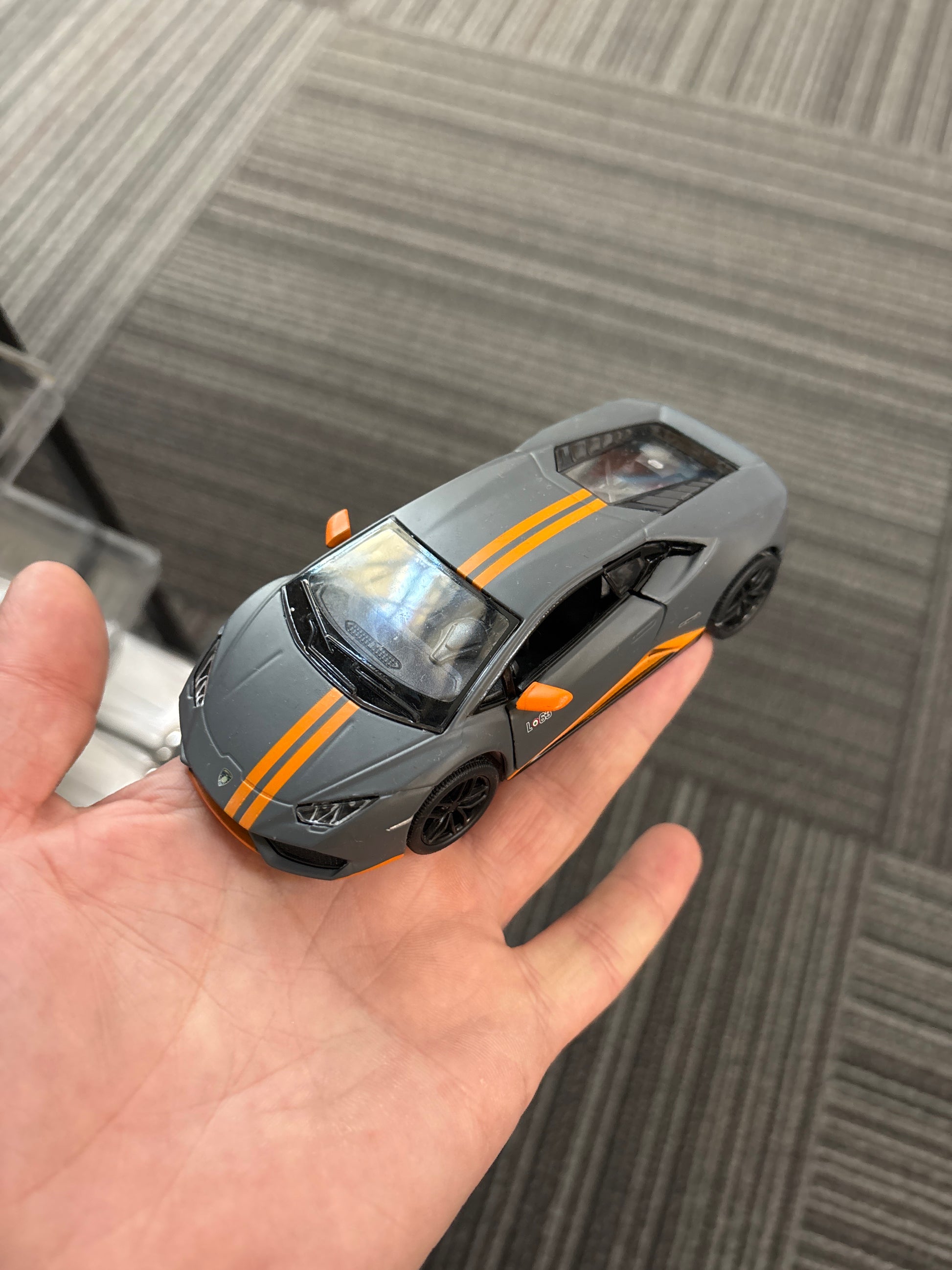 5" Diecast Pull Back Lamborghini Huracan LP 610-4 - Gray - The Puntique