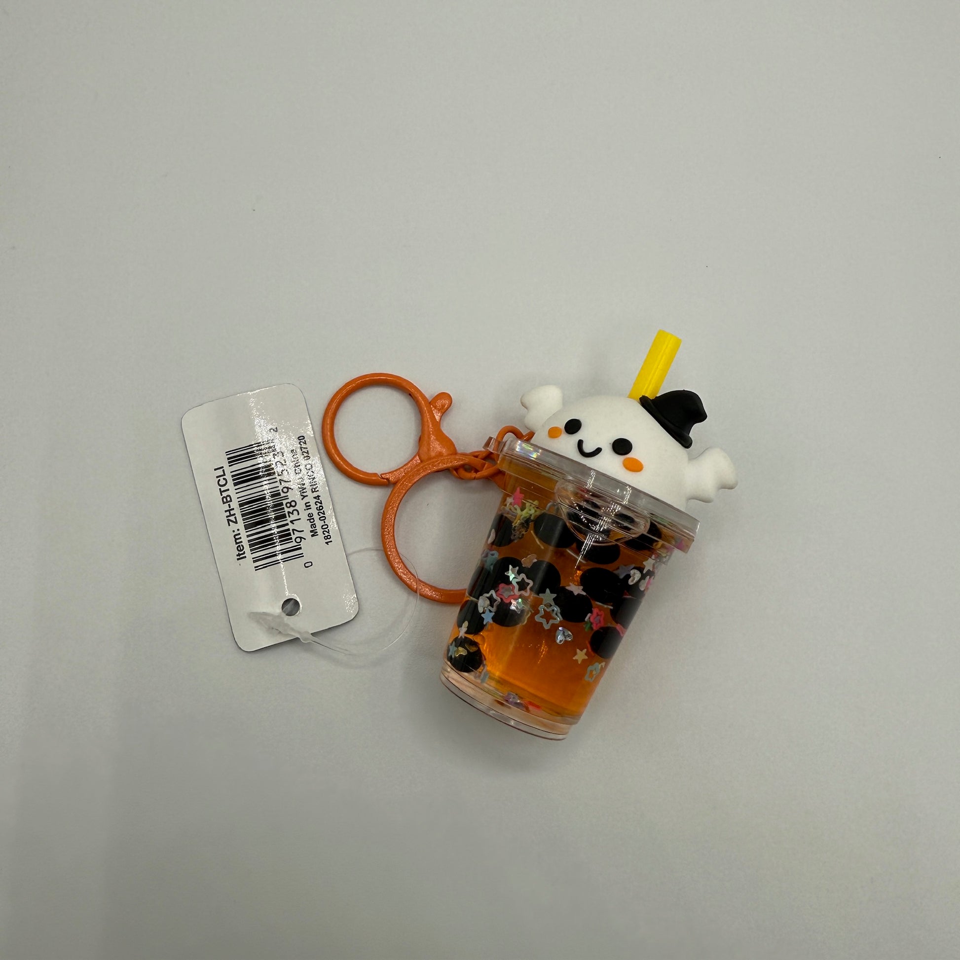 Halloween Bubble Tea Clip On 2.25" - Ghost - The Puntique