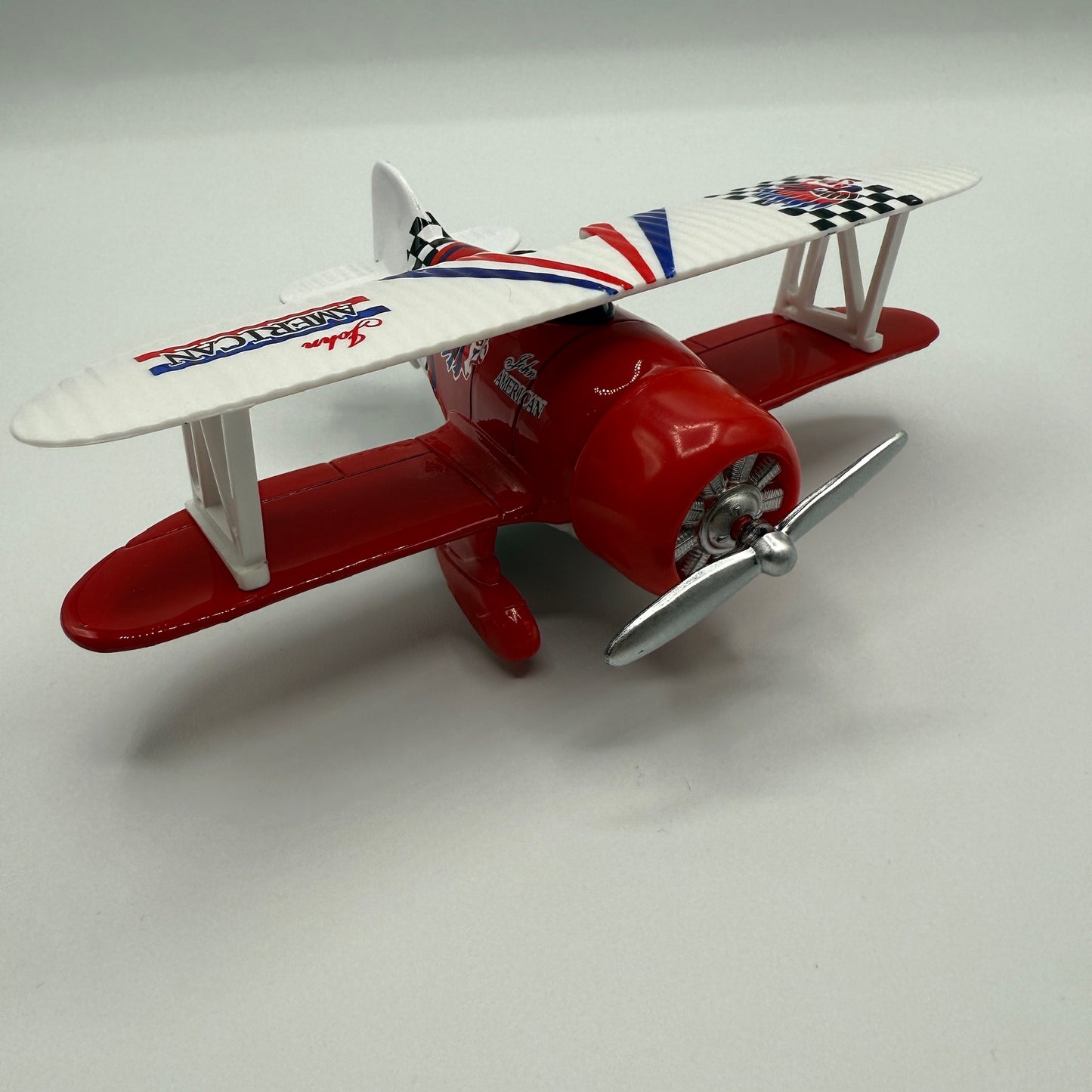 6.5" Diecast Pull Back Classic Wing Airplane - Red - The Puntique