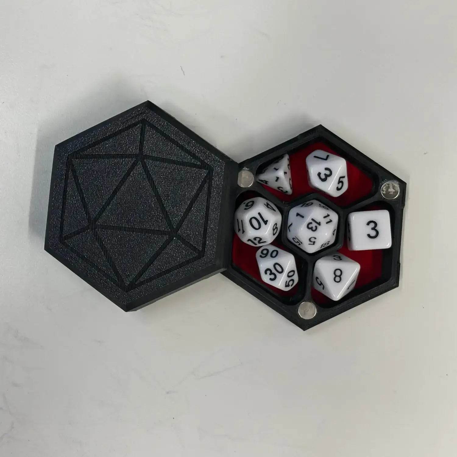 Felt lined Dice Box for DnD or table top games POS - Lunar Squirrel's Puntique